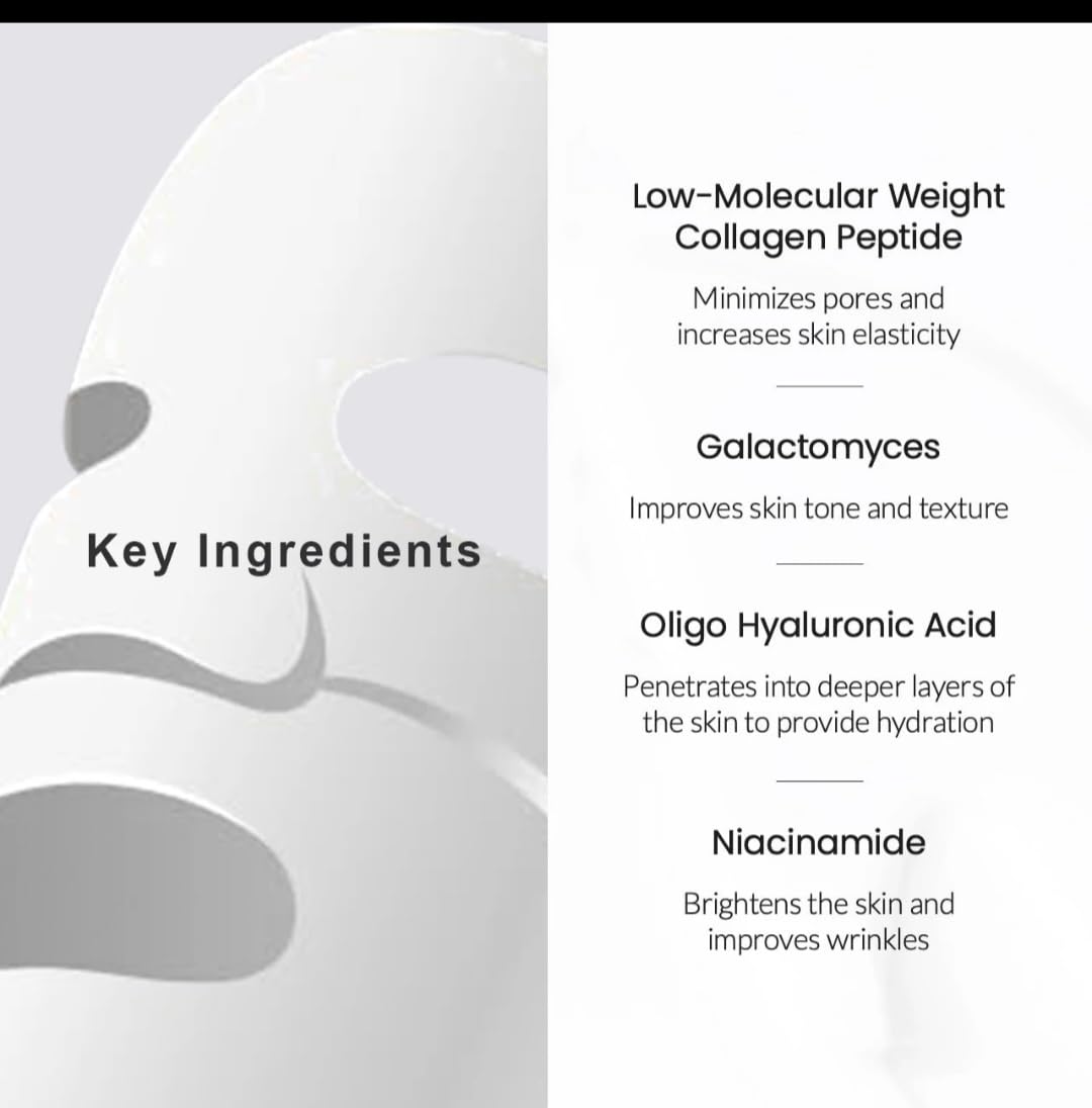 OZILUXE Bio-Collagen Overnight Hydrogel Mask 34g x4 | Korean Real Deep Face Mask for Hydration, Firming & Elasticity | Anti-Aging, Pore Minimizing, Glass Skin Effect | Safe for Sensitive Skin