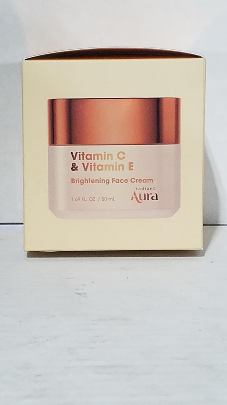 Radiant Aura Vitamin C & E Face Cream โ Korean Anti-Aging Moisturizer for Deep Hydration โ Daily Formula for Dry Skin, Helps Smooth Fine Lines & Supports Skin Barrier โ 1.67 oz / 50 ml