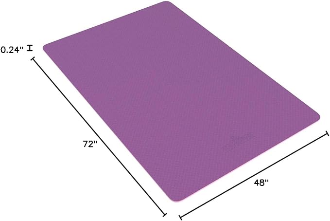 CAMBIVO Large Yoga Mat (6'x 4'), Extra Wide Workout Mat for Men and Women, Yoga Mat Thick 1/3 &1/4 Exercise Mats for Home Workout, Yoga, Pilates (Black,1/4 inch)