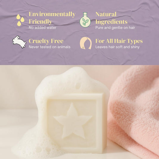 StarBars Protect Shampoo Bar - For Dry, Delicate or Color Treated Hair - Sandalwood Vanilla - With Argan Oil - Sulfate-Free, Silicone-Free, No Parabens or Phthalates - Made in the USA - 2.5oz