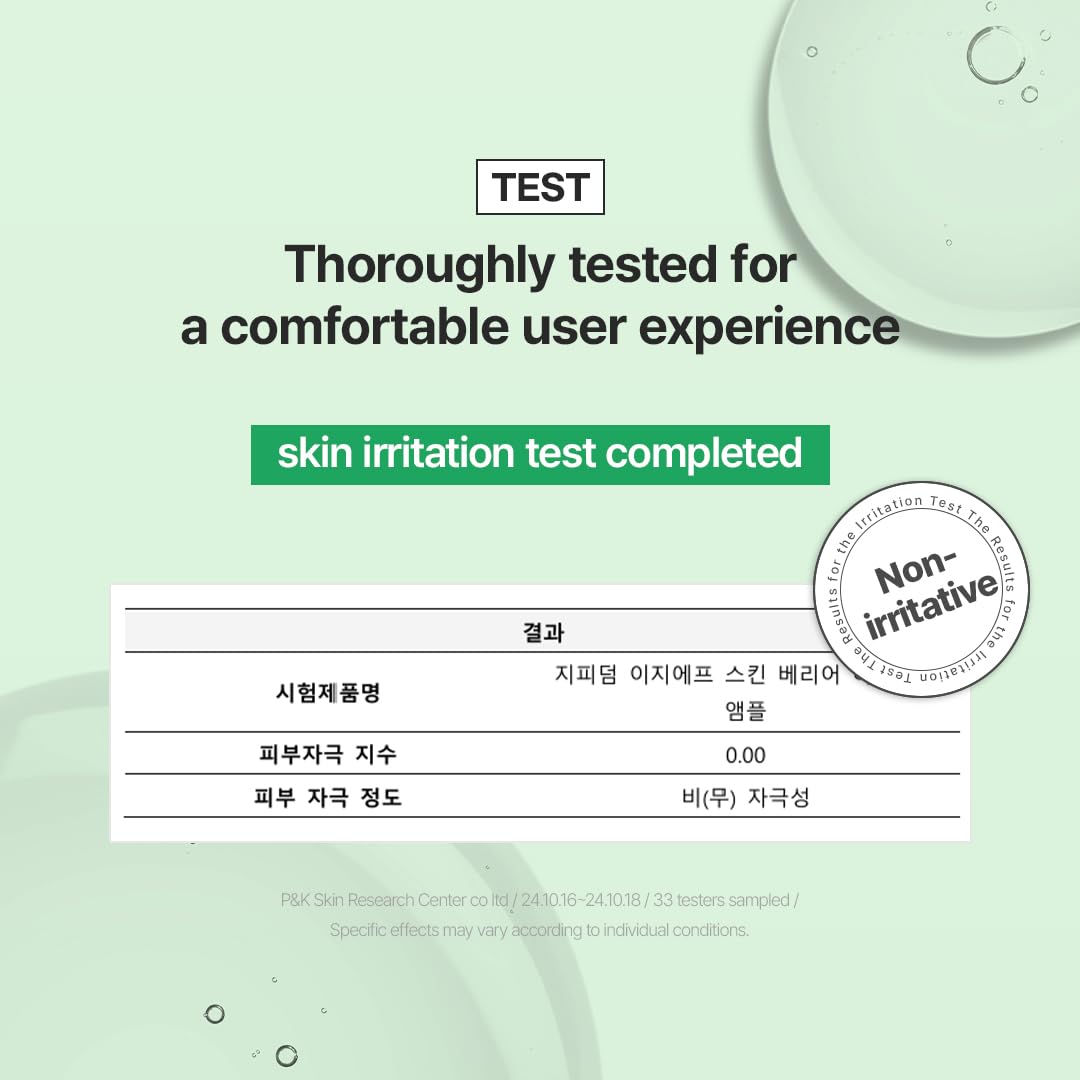 Zipiderm EGF Skin Barrier Hydro Ampoule with 5 CERAMIDE, PDRN & Niacinamide – Korean Barrier Repair Face Serum for Sensitive or Damaged Skin, Lightweight Hydrating Ampoule, 1.01 fl oz