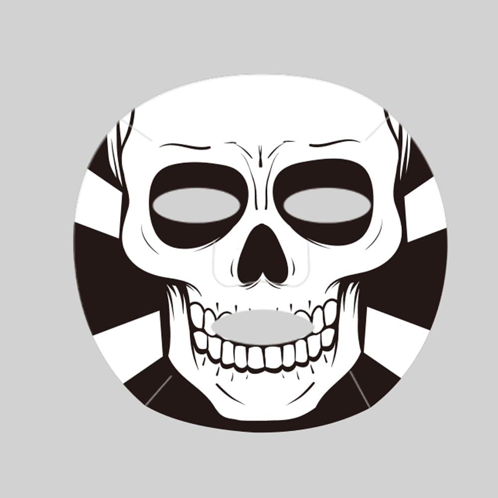 Skull face mask,Hydrating and Soothing Facial Mask,Enriched with Peptides,Firm aging skin 8 packs-Spa Beauty Masks
