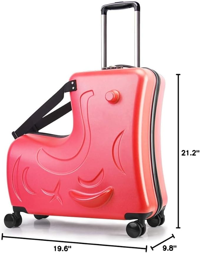 Kids Ride On Suitcase with Wheels, Scooter Luggage for Toddlers Travel, Durable Children's Suitcase for Boys & Girls Ages 2-12 Years