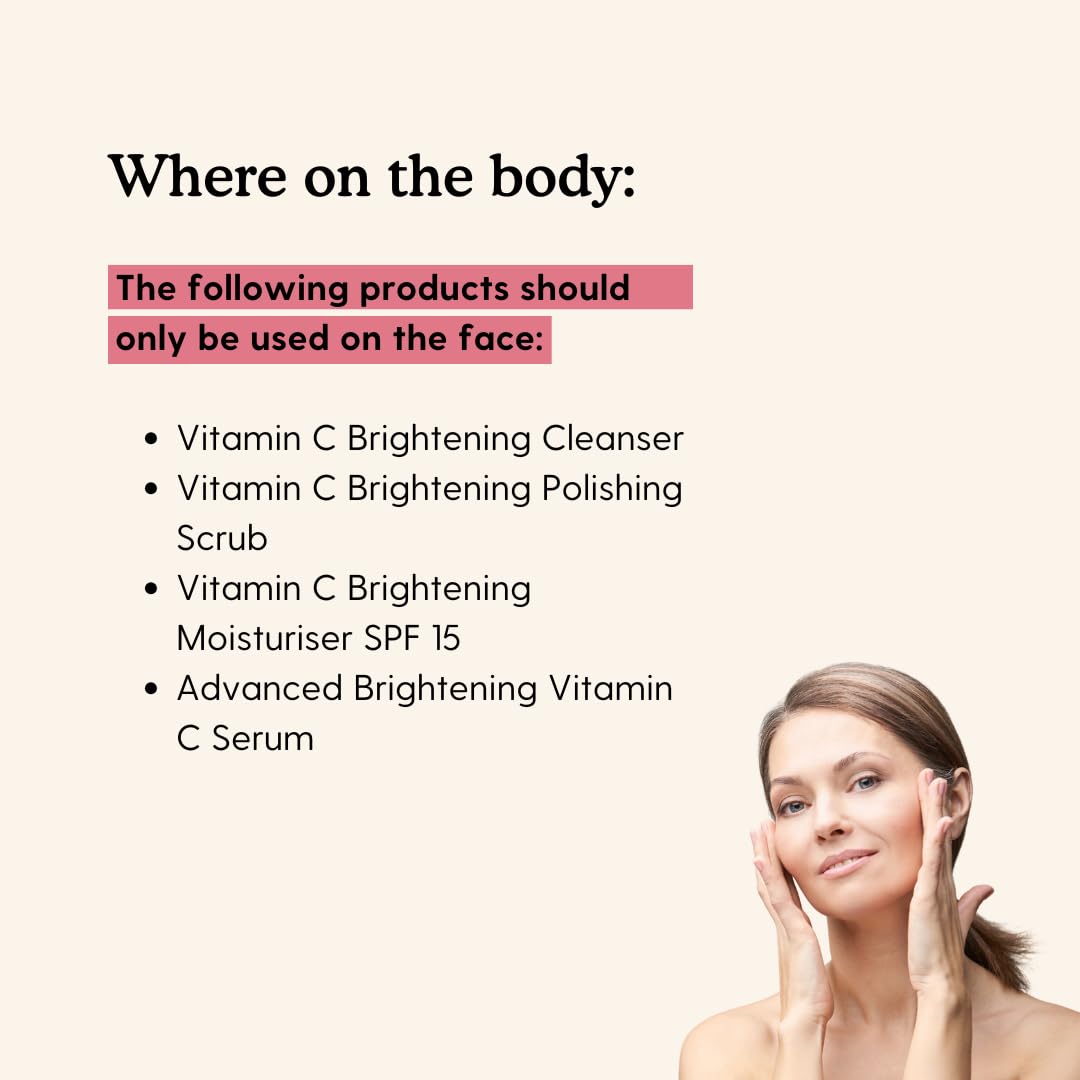 Essano Vitamin C Skin Care Set, Radiant Skincare Pack with Gel Face Cleanser (40ml), Exfoliating Face Scrub (40ml), Facial Serum (3ml), SPF15 Moisturizer (10g), For Travel or Trial, Cruelty Free