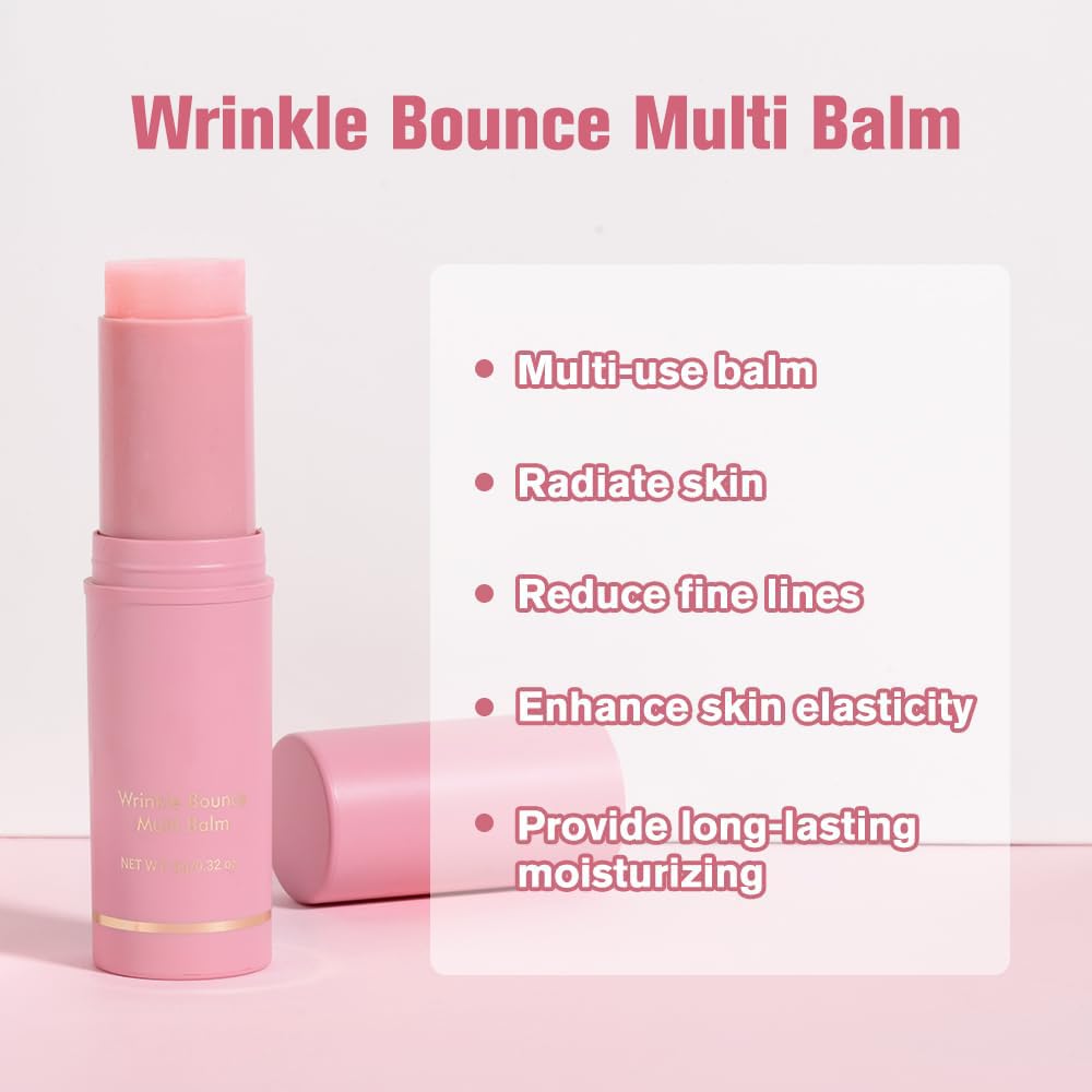 2Pcs Hydrating Multi Eye & Lip Balm Firming Under Eye Balm Stick Make Up Base, Reduce Wrinkle Vegan & Cruelty-Free