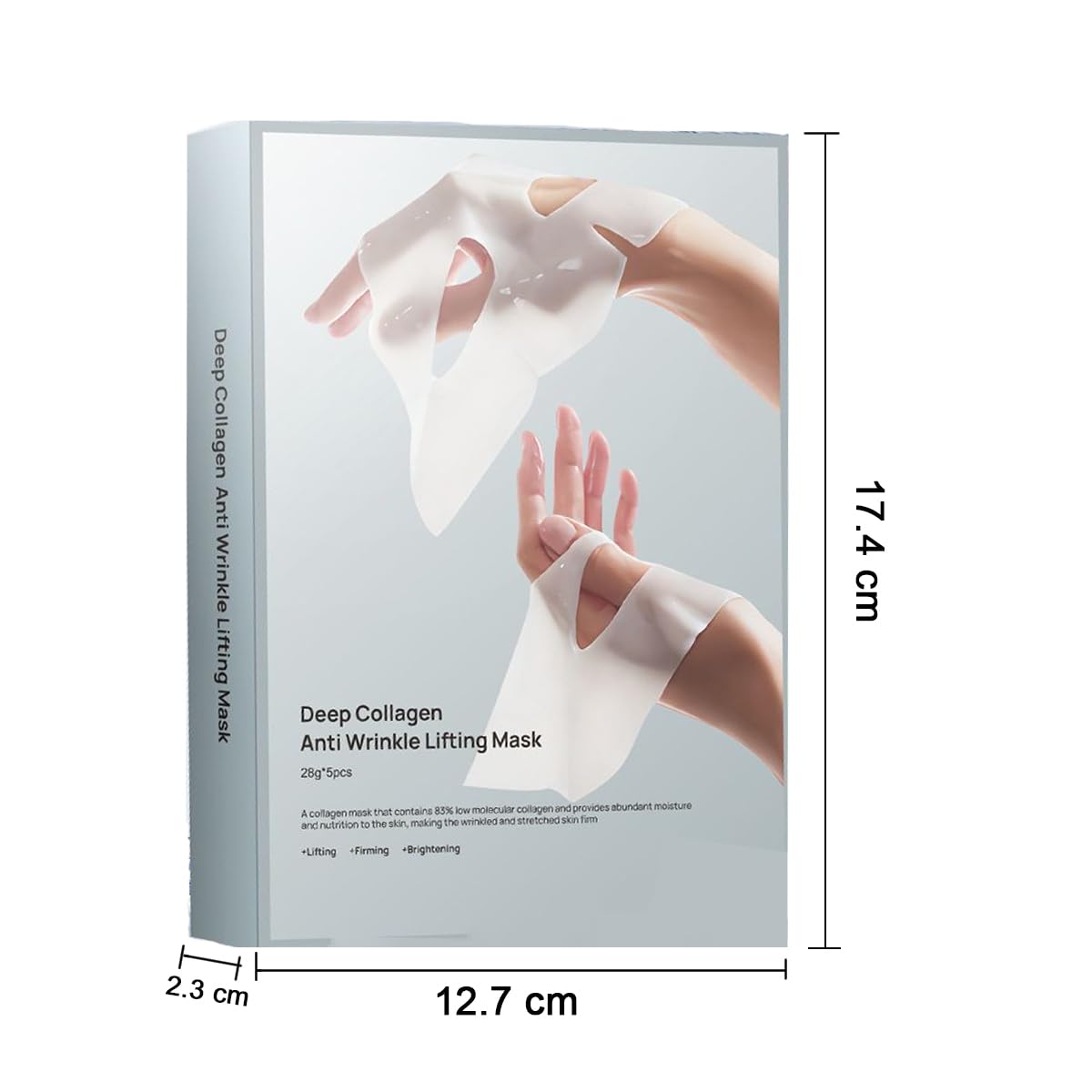 Collagen Face Mask,Deep Collagen Anti-Wrinkle Lifting Overnight Mask,Facial Sheet Masks With Low Molecular Weight for Lifting, Firming and Moisturizing(5pcs/1box)