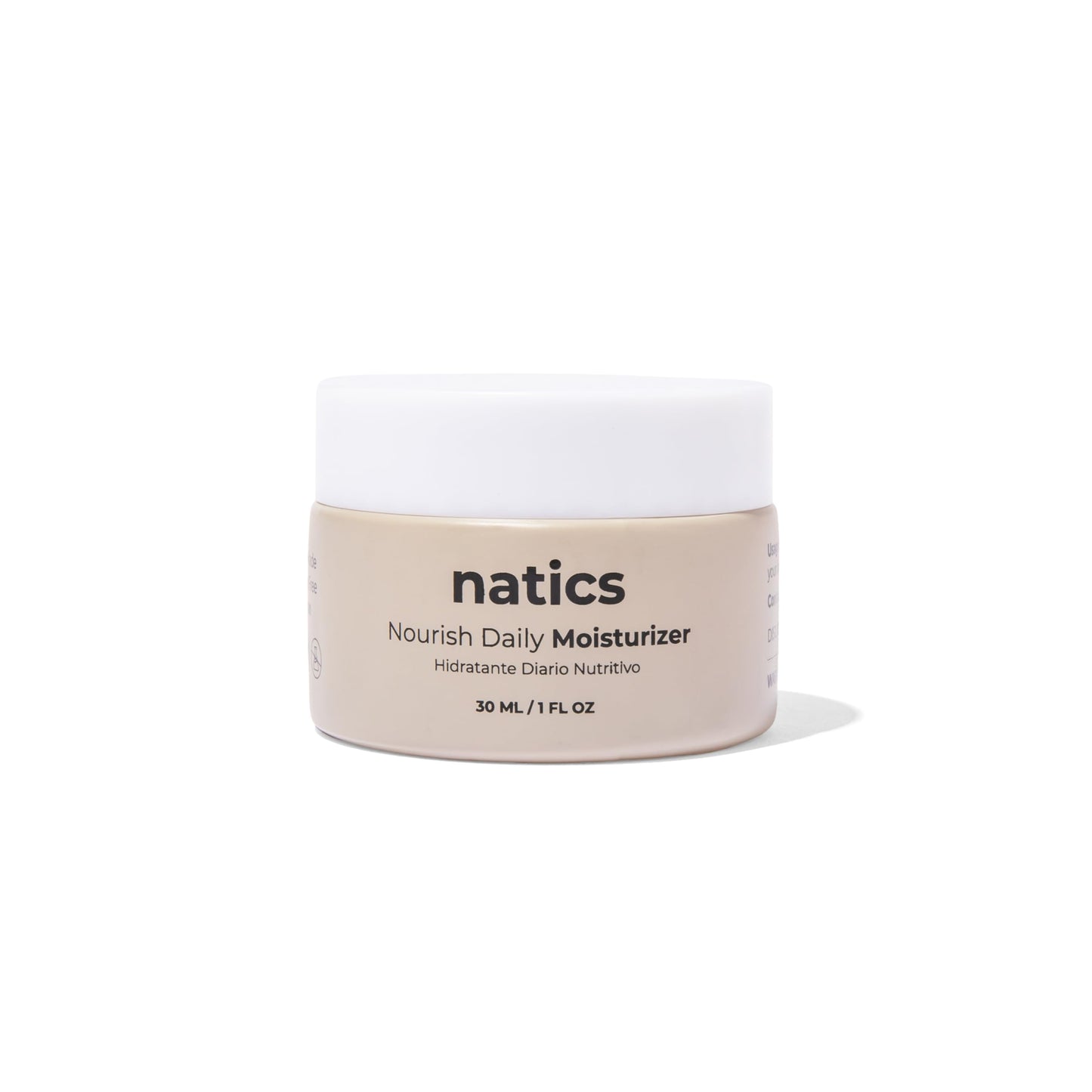 Natics Nourish Daily Face Moisturizer – Instant Hydration & Barrier Repair with Natural BHA & Prebiotics – Vegan, Cruelty-Free, TSA-Friendly Travel Size, for Sensitive, Oily & Acne-Prone Skin (1 oz)