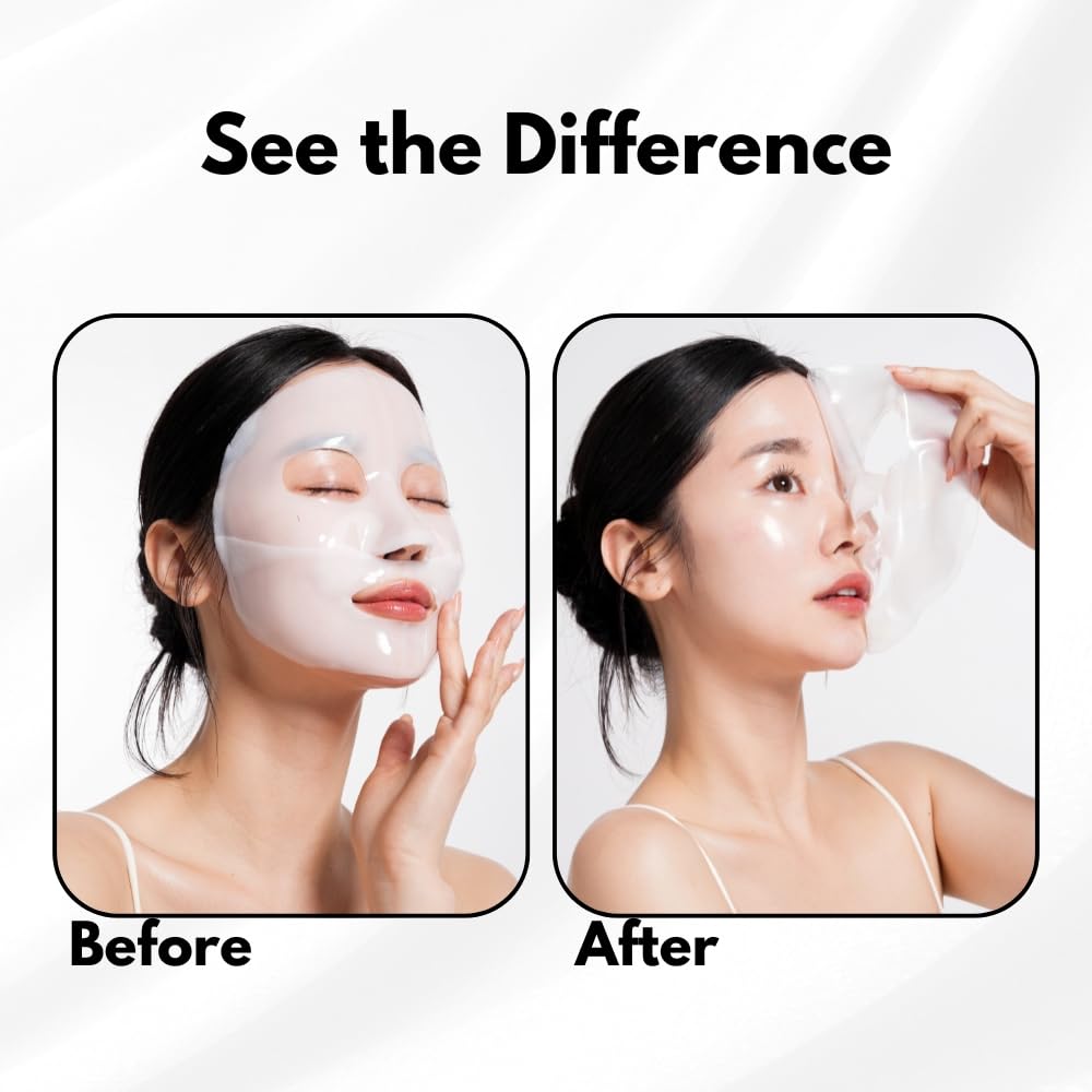Oh My Pure Korean Collagen Face Mask Overnight 2+2 EA Luxury Skin Care (AntiWrinkle, Vegan Mucin) (Sampler 4)