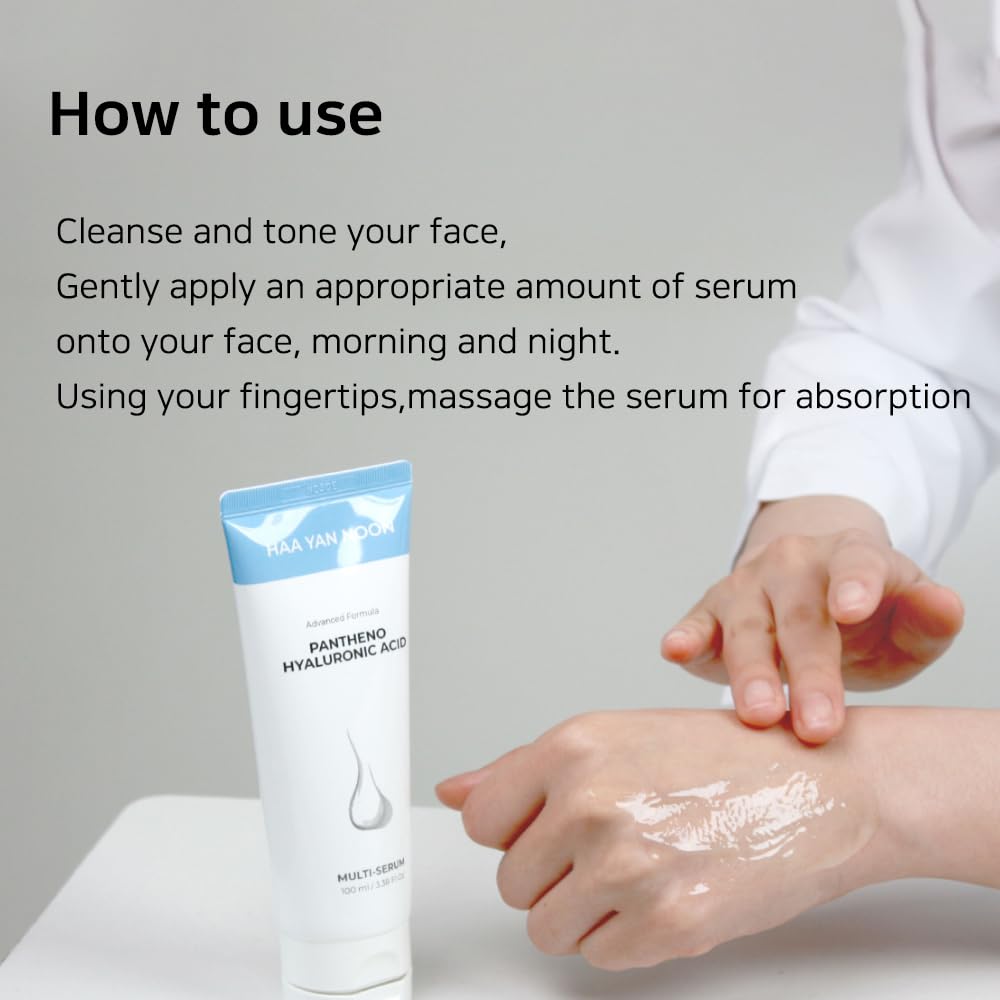 HAA YAN NOON Pantheno Hyaluronic Acid Multi-Serum, 3.38 fl. Oz/ 100ml, as Toner,Emulsion,Essence at once, Korean Skincare