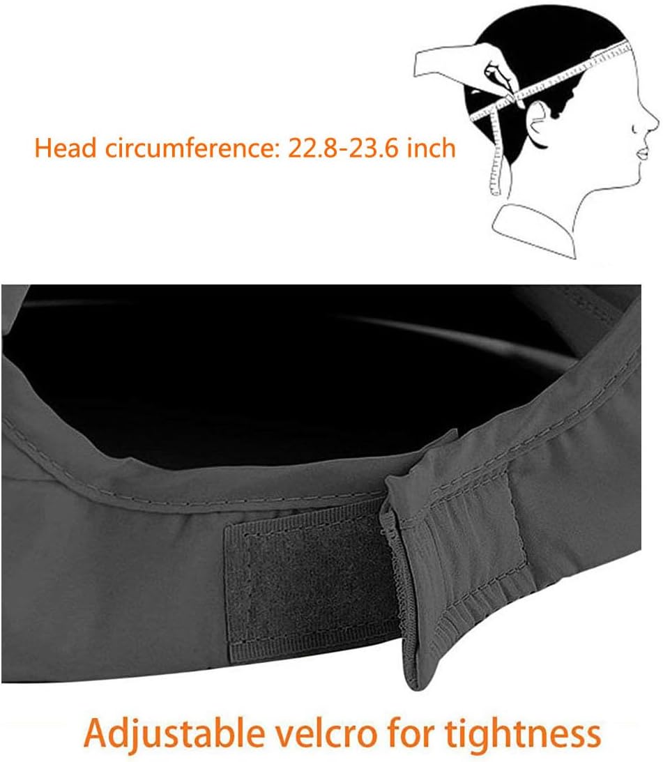 HINDAWI Sun Hat Sun Hats for Women Wide Brim UV Protection Summer Beach Packable Visor Black