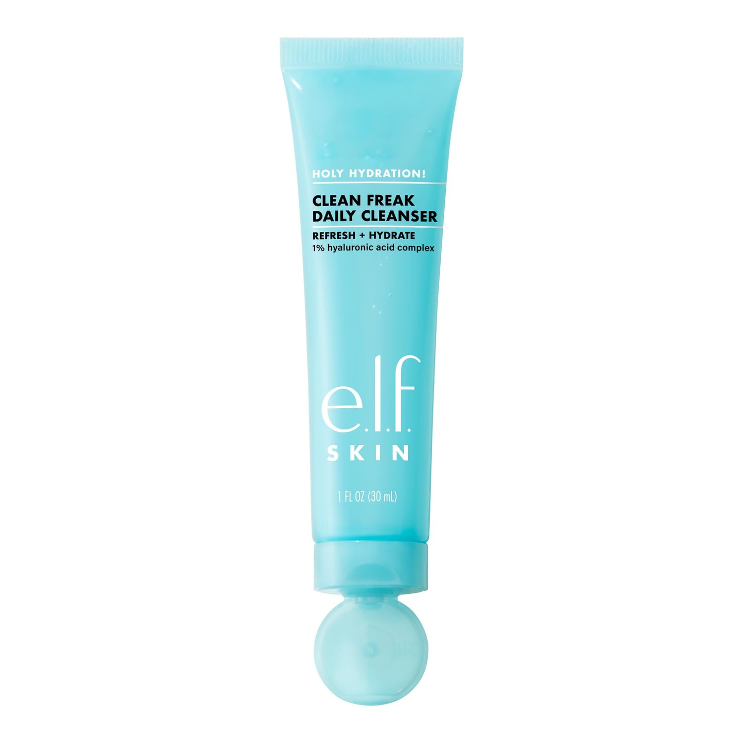 e.l.f. SKIN Holy Hydration! Clean Freak Daily Cleanser Mini, Gentle Hydrating Face Cleanser, Made With Hyaluronic Acid, Vegan & Cruelty-Free, 1 fl oz