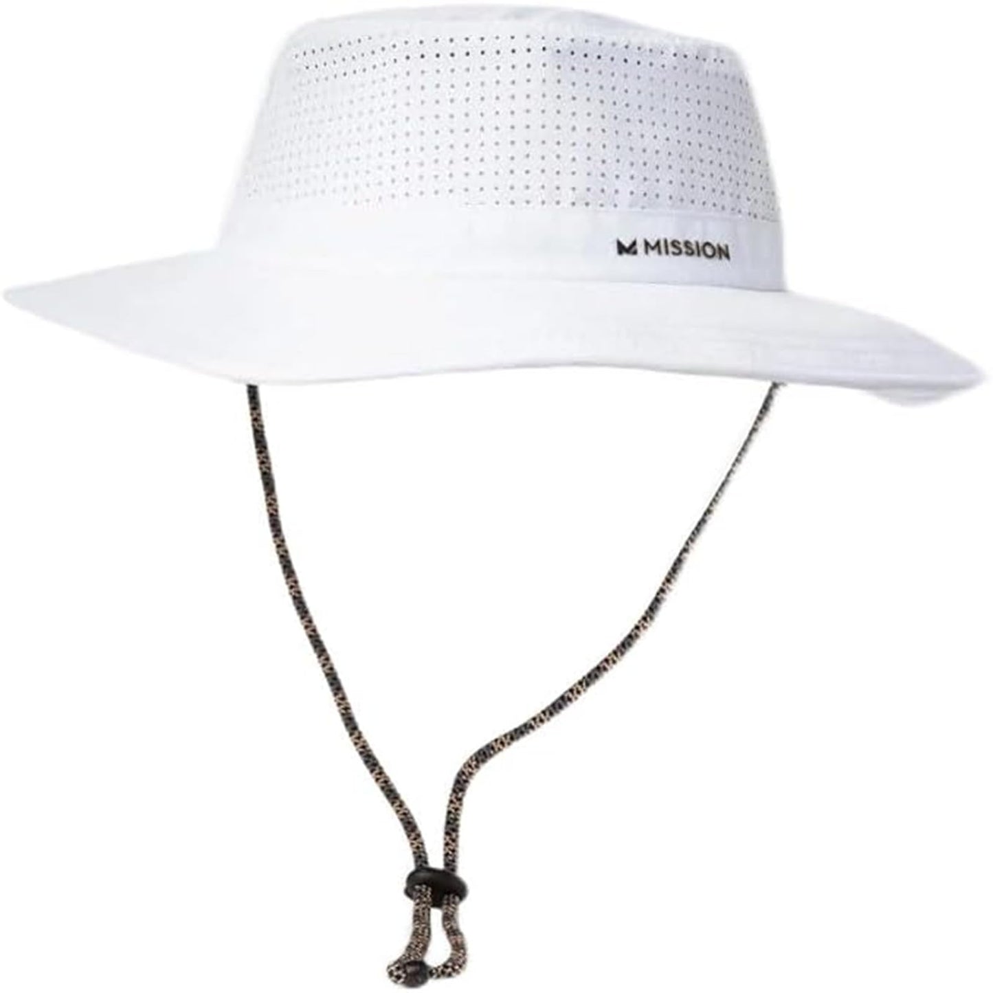 MISSION White Cooling UPF Boonie Hat - Unisex Sun Hat for Hiking, Beach & Fishing - Sweat & Water Activated Technology