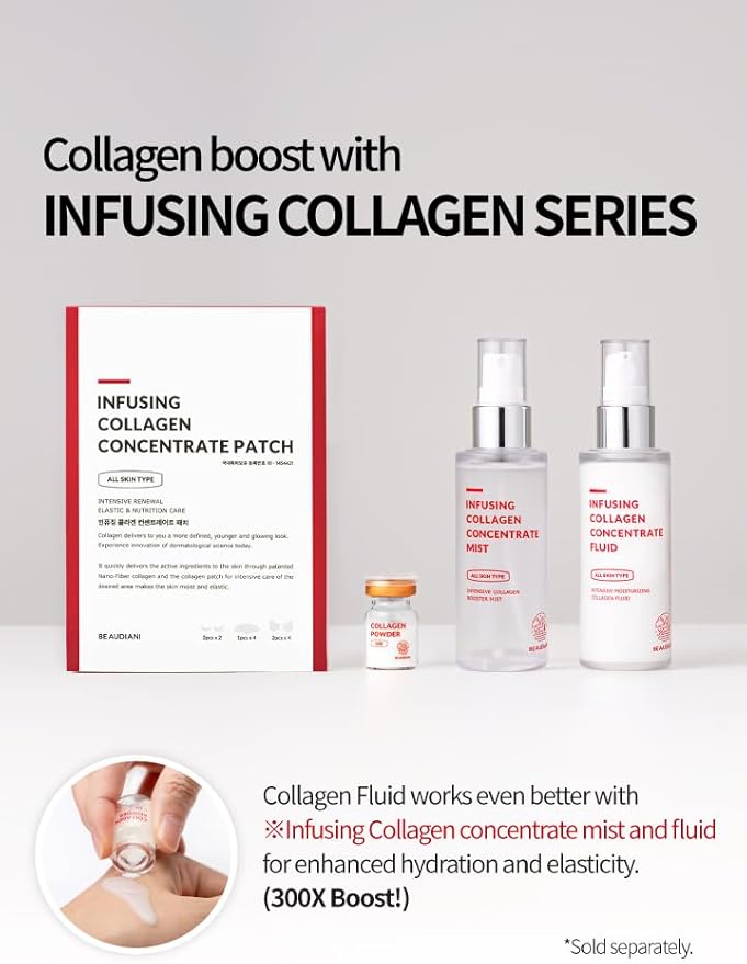 BEAUDIANI Infusing Collagen Powder (1.5g), Collagen Powder for face Skin Care, Anti-Wrinkle with Collagen, Korean Beauty, All Skin Types, Collagen Booster