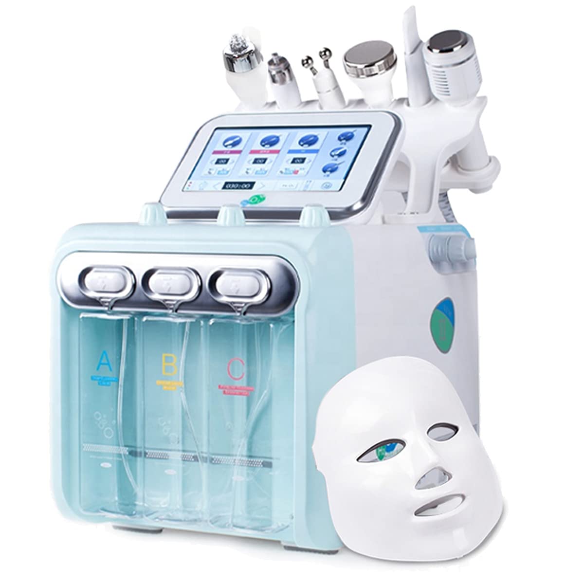 BRÜUN Facial Care Machine – A 7 in 1 Multifunctional Face Care Device for Skin Moisturizing – A Vacuum Cleaning Jet for Home and Beauty Salon
