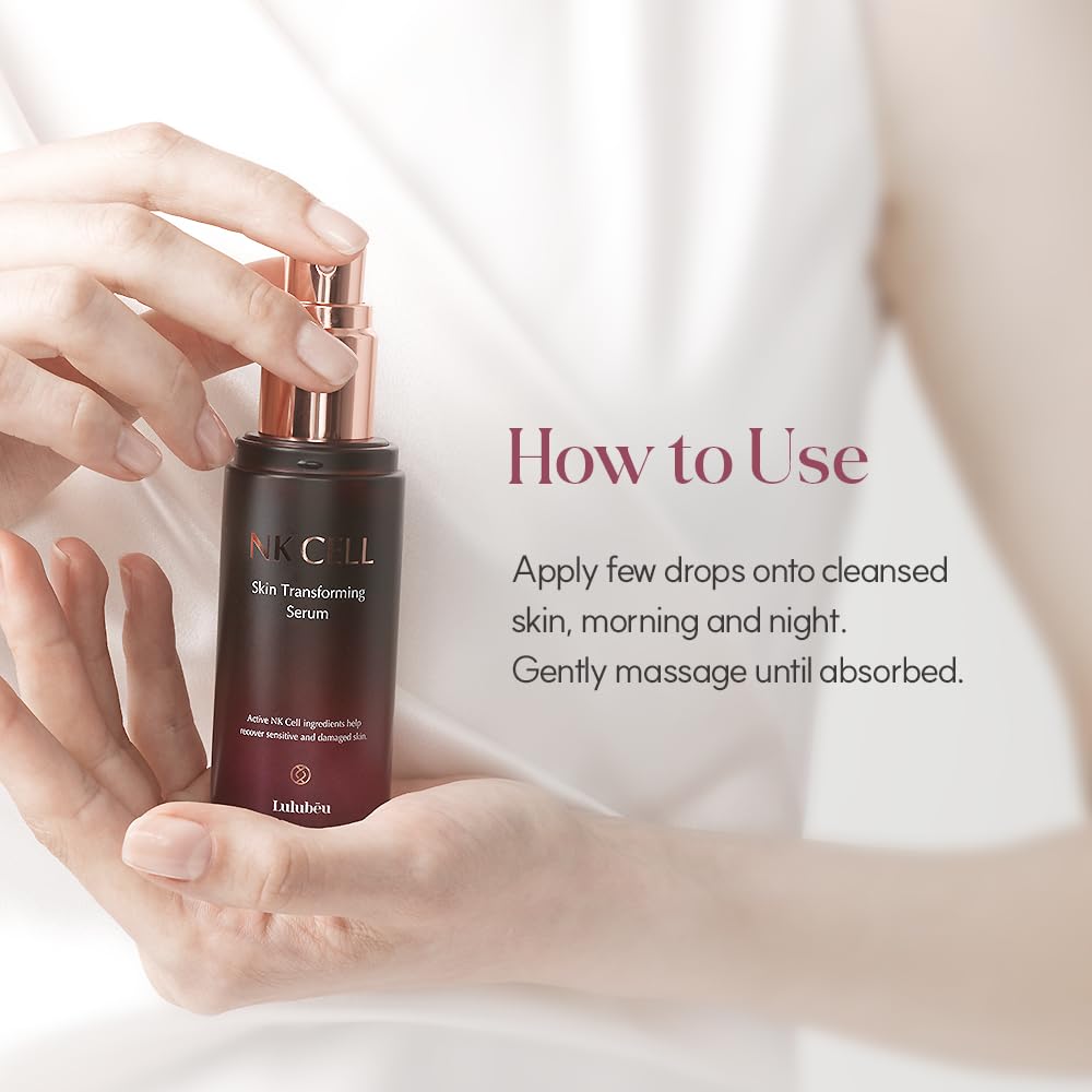 Lulubeu Skin Transforming Serum with NK Cell Technology, Hydrating Serum for Skin Elasticity & Smooth Texture, 1.69 fl oz