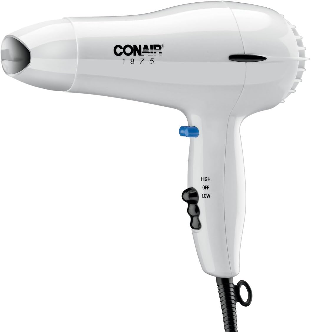 Conair 247W White Compact Hair Dryer - 1875W