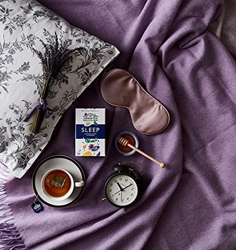 Ahmad Tea Herbal Tea, Camomile, Honey, & Lavender 'Sleep' Natural Benefits Teabags, 20 ct (Pack of 1) - Decaffeinated & Sugar-Free