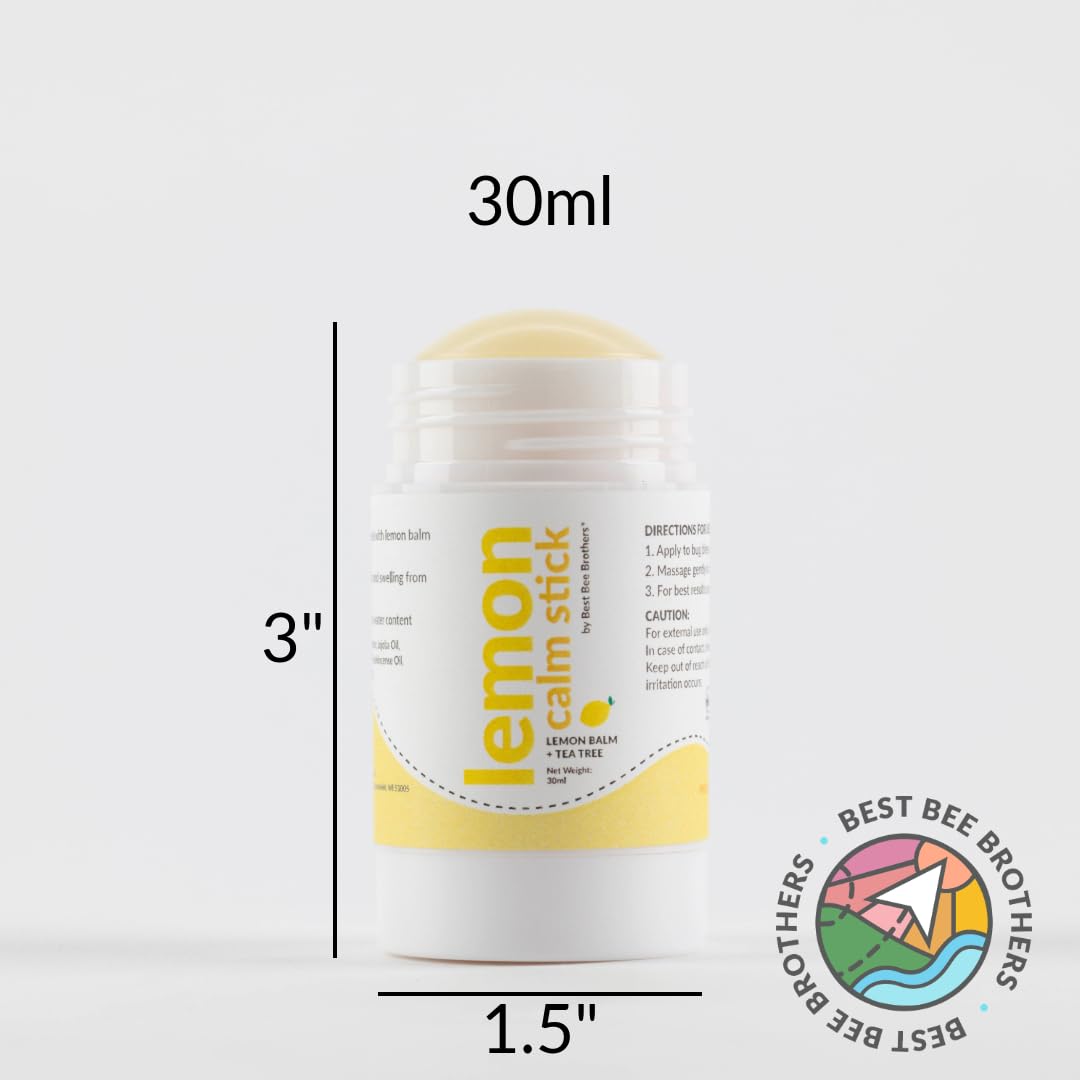 Best Bee Brothers Lemon Calm Stick, Lemon Balm & Tea Tree Bug Bite & Itchy Skin Relief Balm
