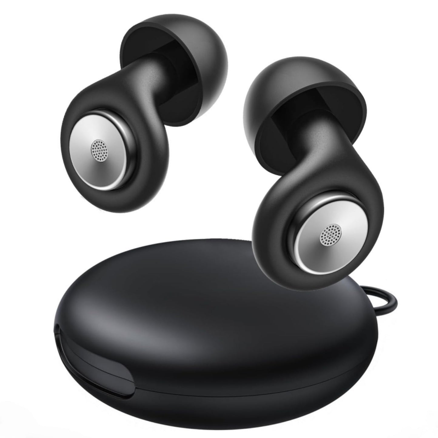 Ear Plugs for Sleeping Noise Cancelling 45dB, Reusable Silicone Earplugs with 8 Eartips and Travel Case, Soft Comfort Hearing Protection for Concerts, Snoring, Travel, Study (Jet Black)