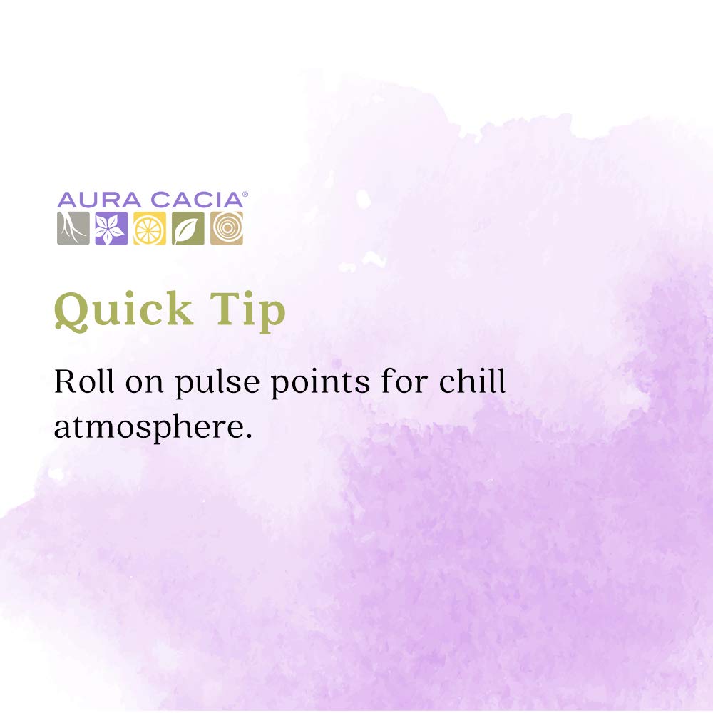Aura Cacia Chill Pill Roll-On Essential Oil Blend | Sweet Orange, Lavender, Peppermint, Basil, Patchouli, Roman Chamomile in Apricot Kernel Oil | 0.31 Fl Oz (Pack of 1)