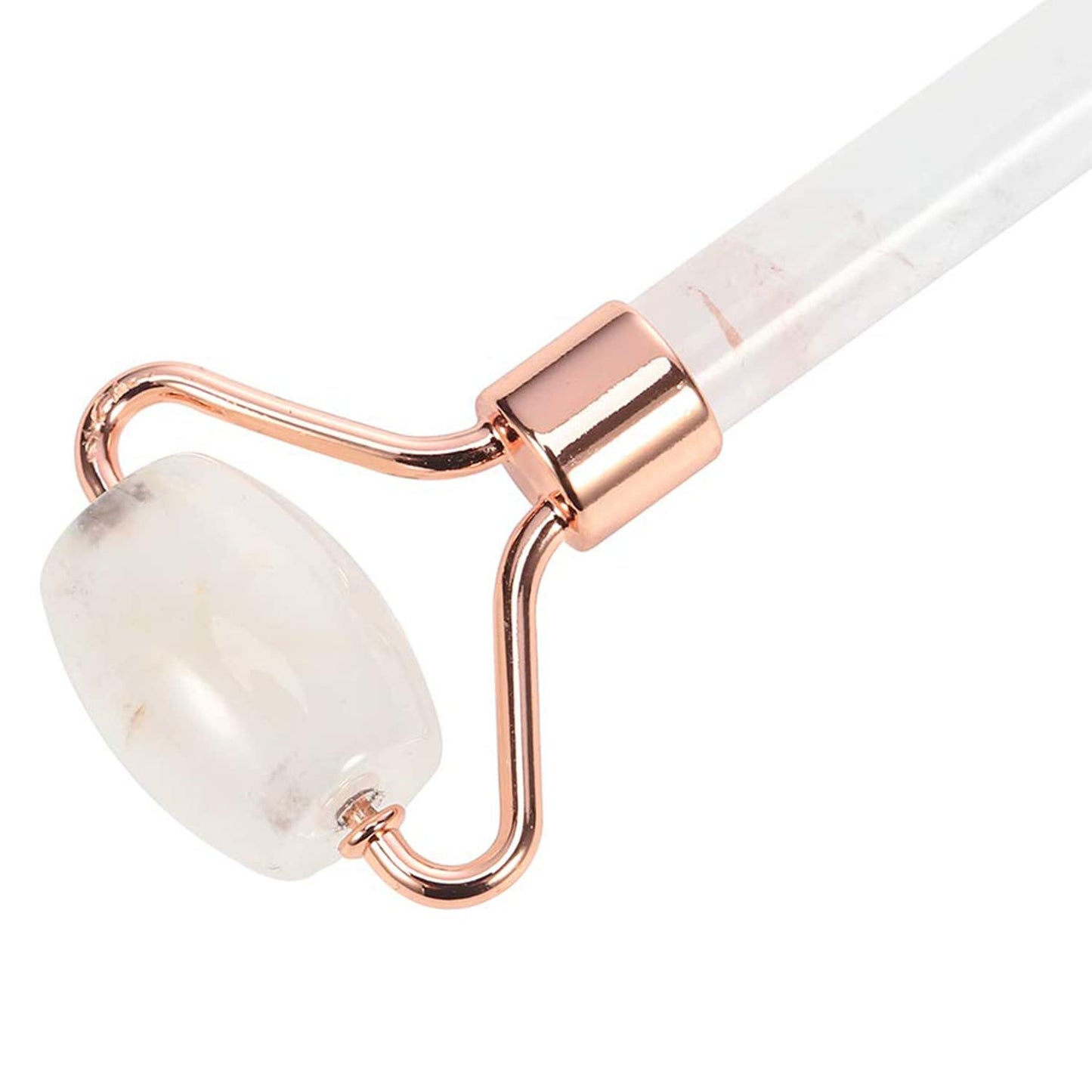 C CRYSTAL LEMON White Natural Face Roller, Jade Gua Sha Sculptor for Aging Wrinkles and Puffiness - Natural White Facial Roller Guasha Tool - Premium Jade Face Roller Cold Roller for Face