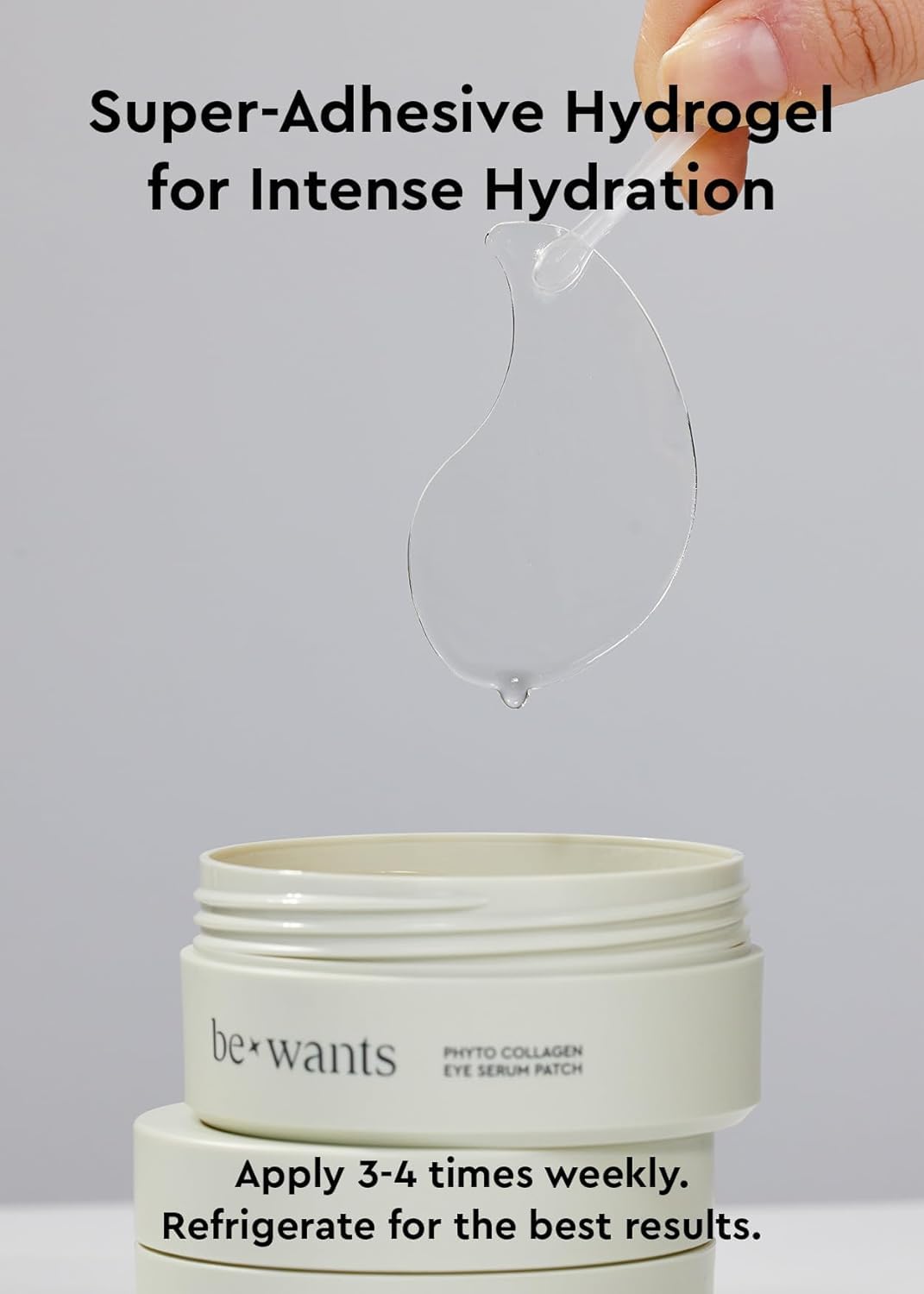 BE+WANTS Bewants under eye patches for puffy eyes, Korean under eye mask with vegan collagen and 71.9% bamboo water, patches for dark circles and Cooling, 60 pieces