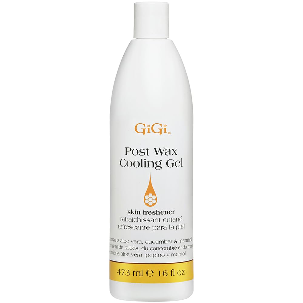 GiGi Post Waxing Cooling Gel - Soothing After Wax Treatment, Skin Freshener & Moisturizer for Smooth Skin, 16 fl. oz.