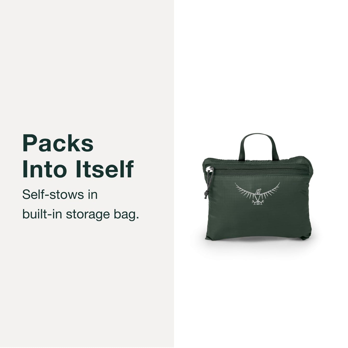 Osprey Ultralight Collapsible Stuff Pack - Lightweight, Packable Travel Backpack — Extra Bag For Travel and Every Day — 18 L Capacity Daypack to Expand Luggage, Black