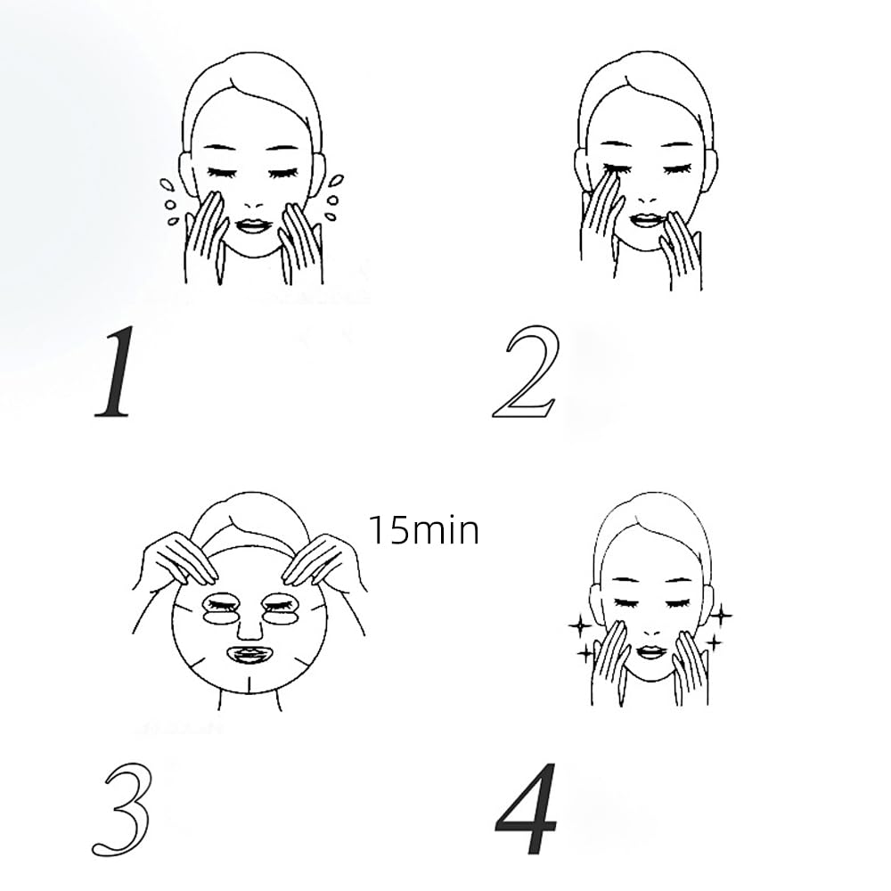 Vitamin E Hyaluronic Acid Hydrogel Face Masks - Premium Face Mask Skin Care,Sheet Mask Moisturizing, Nutrient-Rich Sheet Masks for Face Promoting Elasticity & Firmness