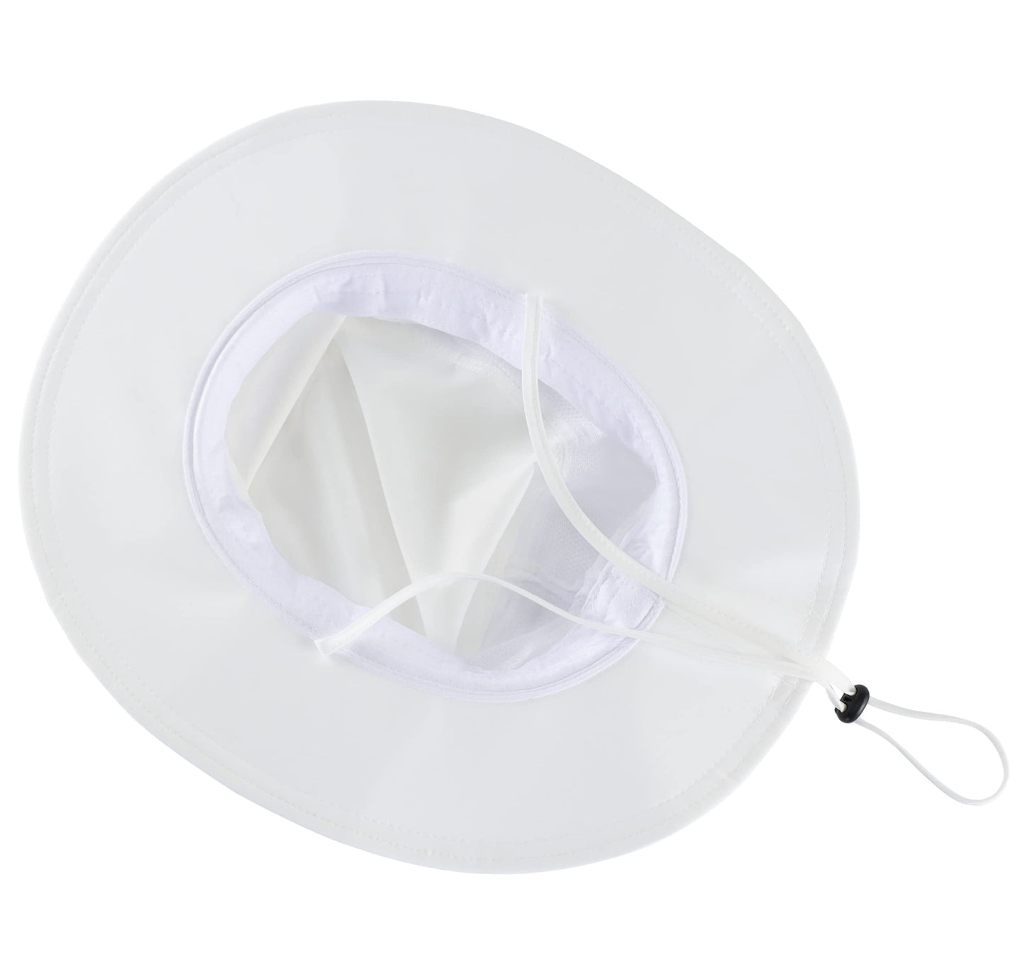 Connectyle Women's UPF 50+ Safari Sun Hat Ladies Sun Hat Wide Brim Bucket Hats Breathable UV Protection Fishing Hats White