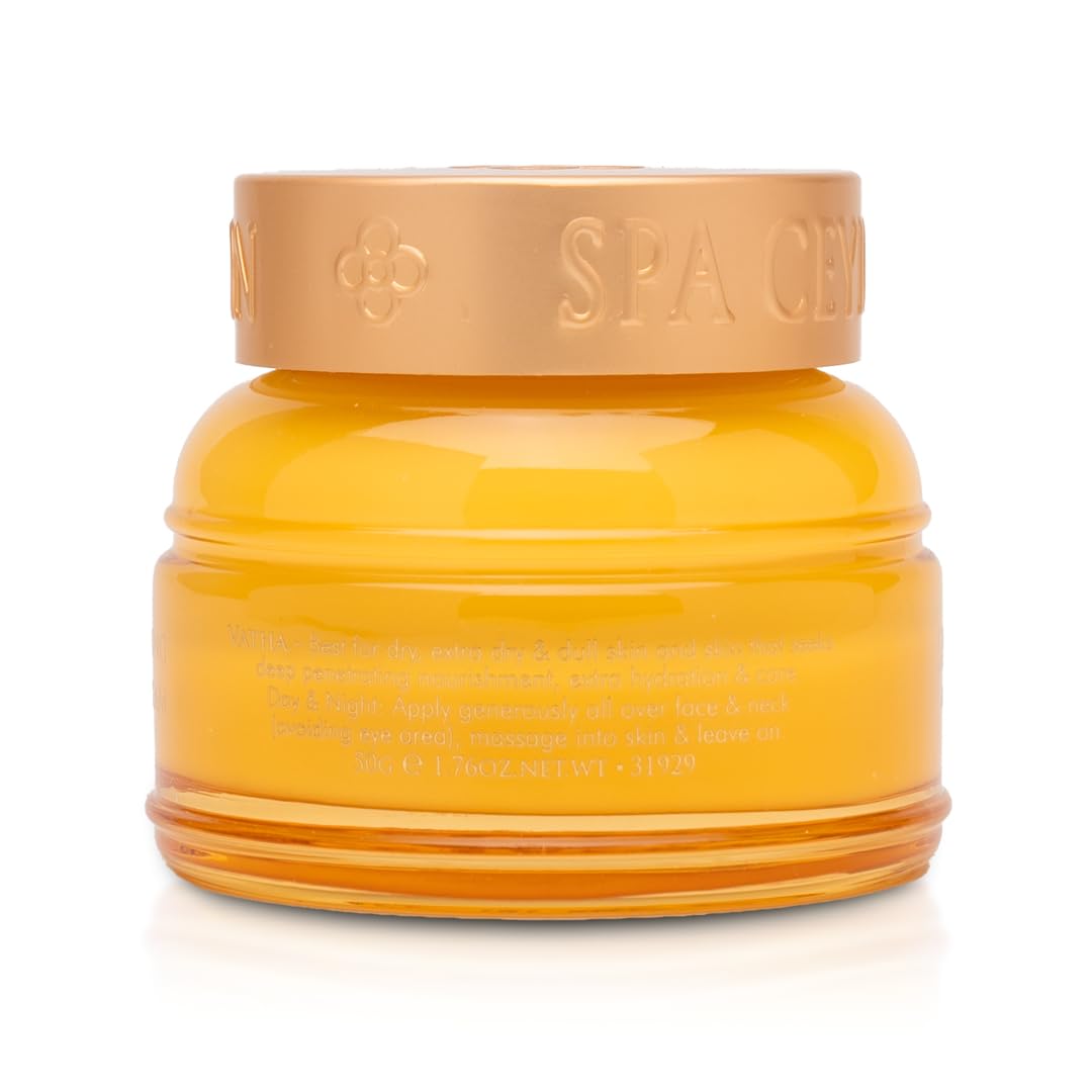 SPA CEYLON Sal and Saffron Vitamin E Enriched Ultra Nourishing Rich Facial Cream | Deep Hydration | Suitable for Dry Skin