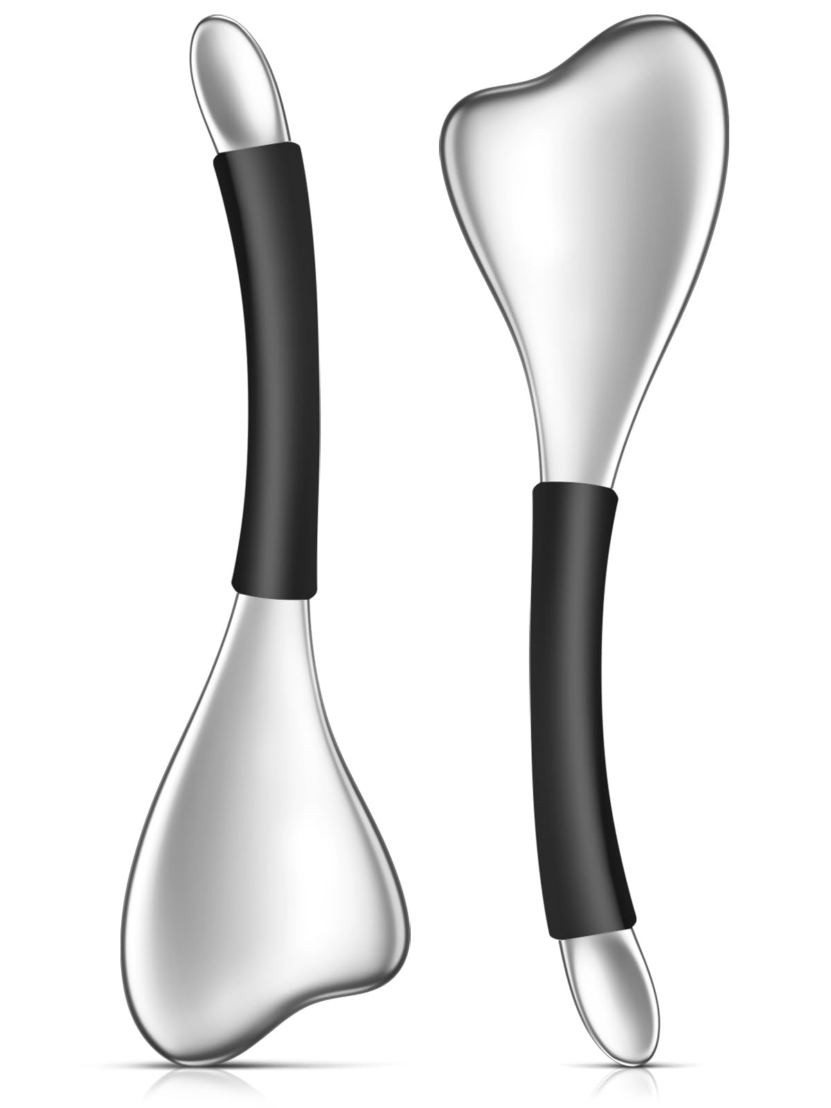 Fabludo 3-in-1 Cryo Gua Sha Facial Tools, Ice Roller Globes for Women Face and Eyes Massager, Unbreakable Stainless Steel Face Sculpting Skin Care Tools, Esthetician Supplies with Carry Case