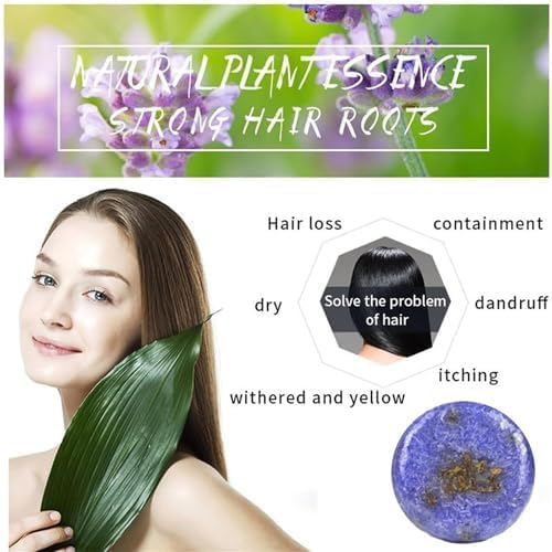 QUAAM 2PCS Shampoo Bar for Gray Hair,Purple Rain Shampoo Bar for Grey Hair,Shampoo Bars For Thinning Hair For Men & Women