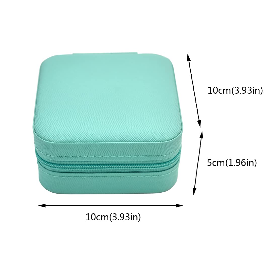 Mini Jewelry Travel Case, Small Portable Jewellry Organizer Box Storage Organizer Portable Display Storage Box for Rings Earrings Necklaces, Gifts for Girl, Women, Mom, Wedding, Birthday(Blue)