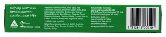 Grants of Australia - Natural Toothpaste Mild Mint with Aloe Vera - 3.85 oz.