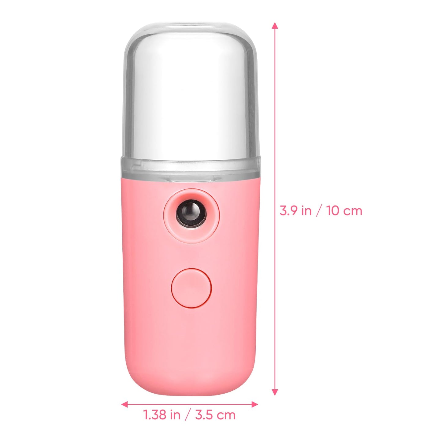 1pc Usb Spray Humidifier Moistener with Ultrasonic Aromatherapy for Home Office and Car Easy to Clean Rechargeable Present Pink