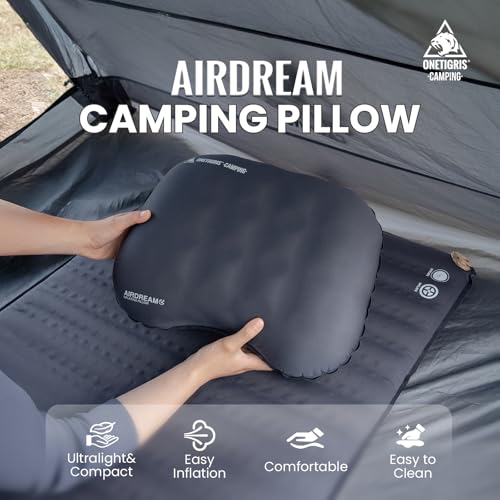 OneTigris Airdream Camping Pillow Ultralight Inflatable Compact for Travel Backpacking Hiking
