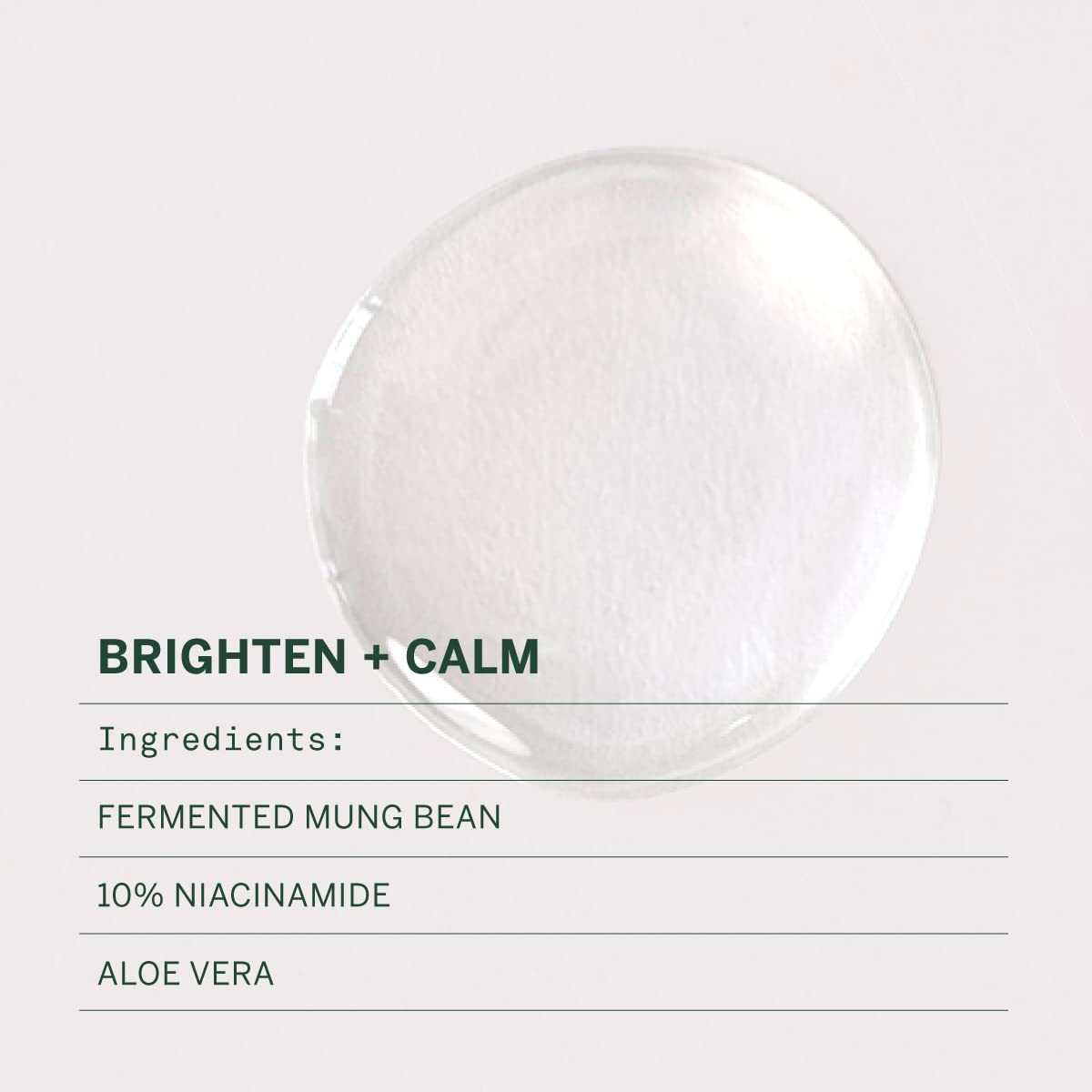 Urban Calm Hydrating Vita Serum Mini Travel Size 15 ml - Glow Boosting Facial Serum with Fermented Mung Bean and 10% Niacinamide for Fine Lines & Wrinkles - Smoothing and Calming