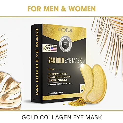 SHUIKU 24K Gold Under Eye Patches for Dark Circles & Puffiness – Korean Masks for Bags & Fine Lines – Hydrating Eyes Bag Treatment for Men & Women – Collagen Eye Mask for Wrinkles & Tired Eyes
