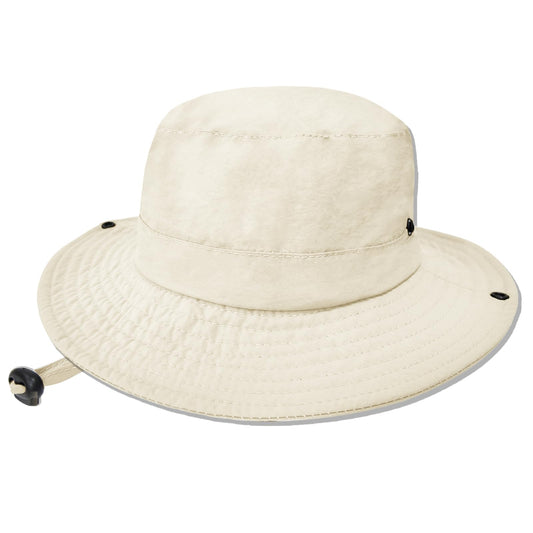 Sun Hats for Men Women Fishing Hat UPF 50+ Quick Dry Foldable Bucket Hat Adjustable Safari Hat for Beach Hiking Beige
