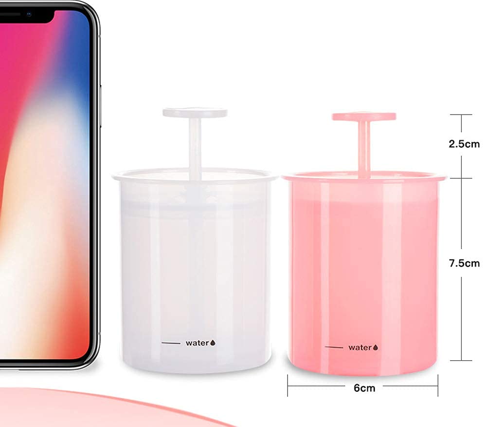 KOVCOAP Foam Maker for Face Wash, Face Wash Foamer, Cleanser Foam Maker, Marshmallow Whip Maker Skin Care, Deep Skincare Cleaner Tools for Travel Household 2 Pieces(Pink and White)