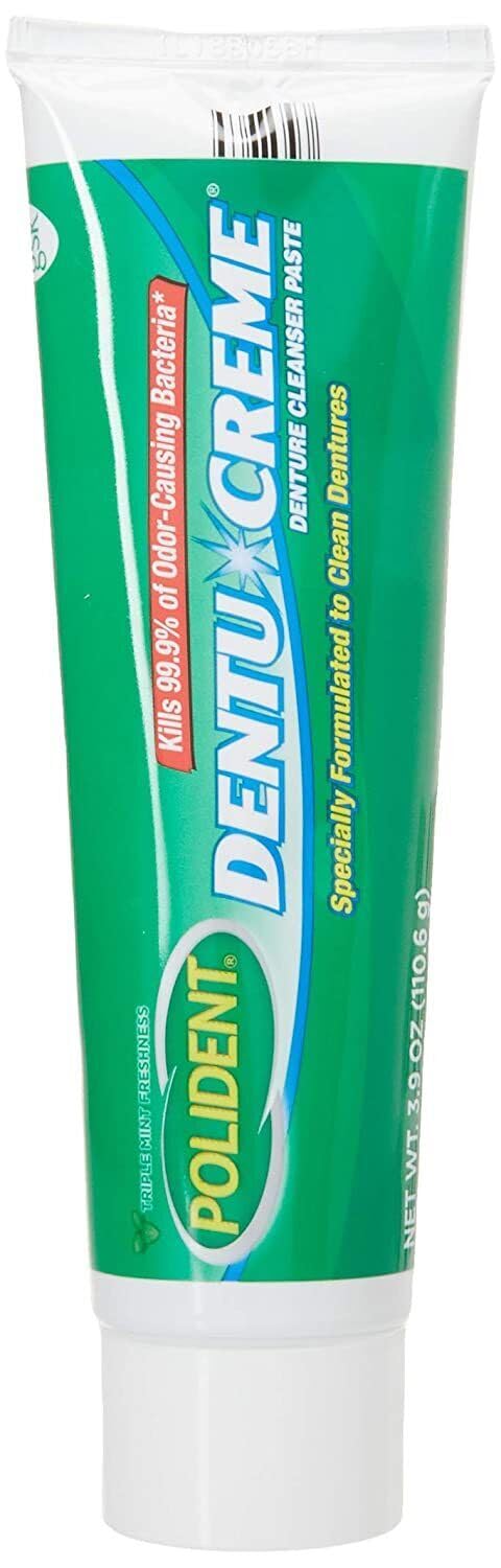 Polident Dentu-Creme Denture Cleaner - 3.9 oz, Pack of 4