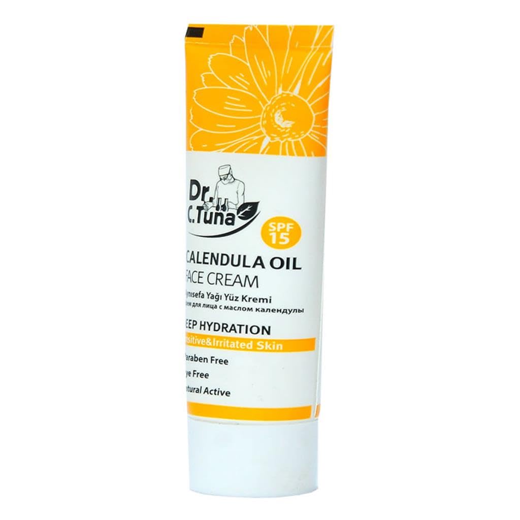 FARMASi DR. C. TUNA Calendula Oil Face Cream, Deep Hydration & Soothing Moisturizer for Sensitive Skin, 1.7 fl.oz / 50 ml