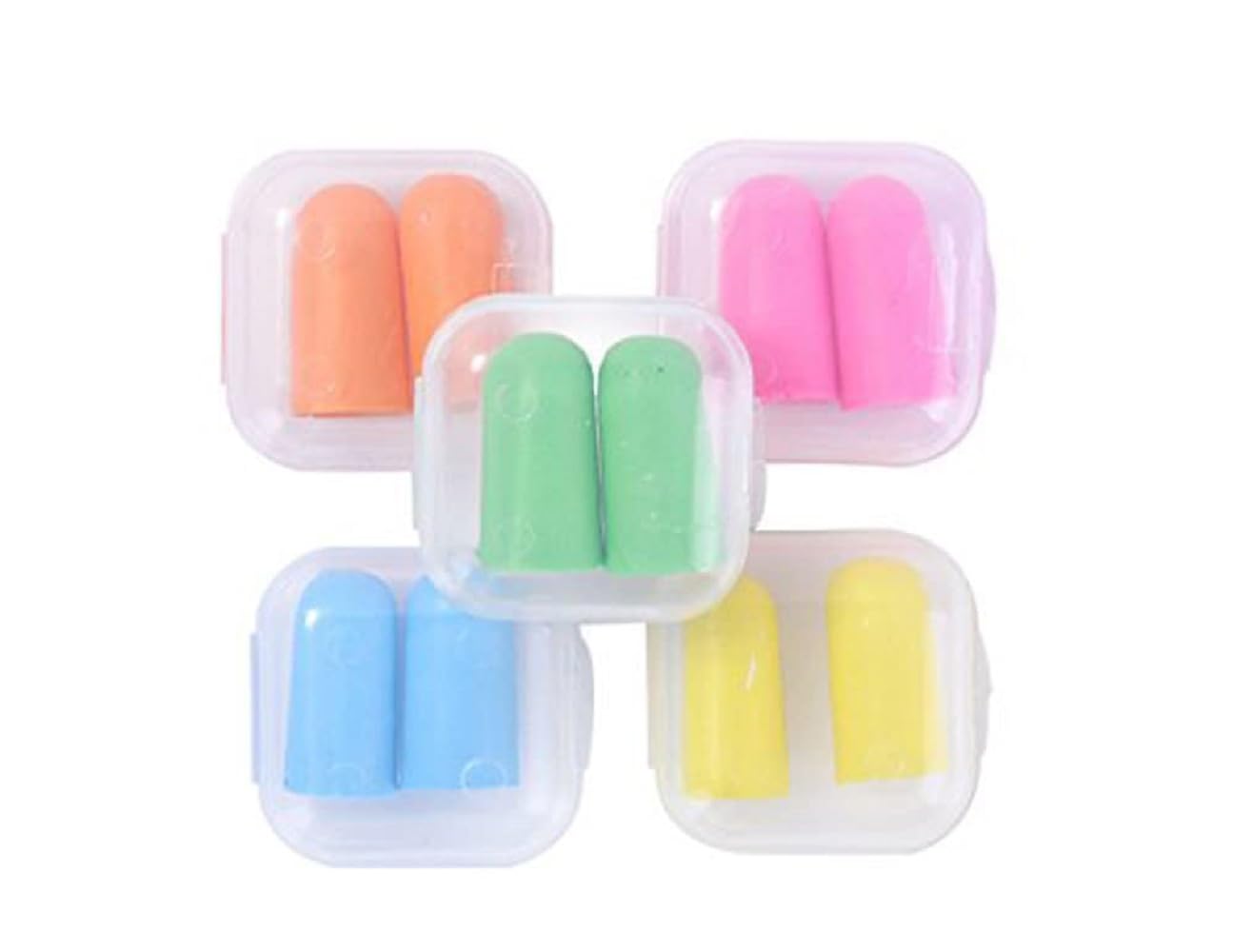 5 Pairs Soft Foam Hearing Protection Earplugs with Case