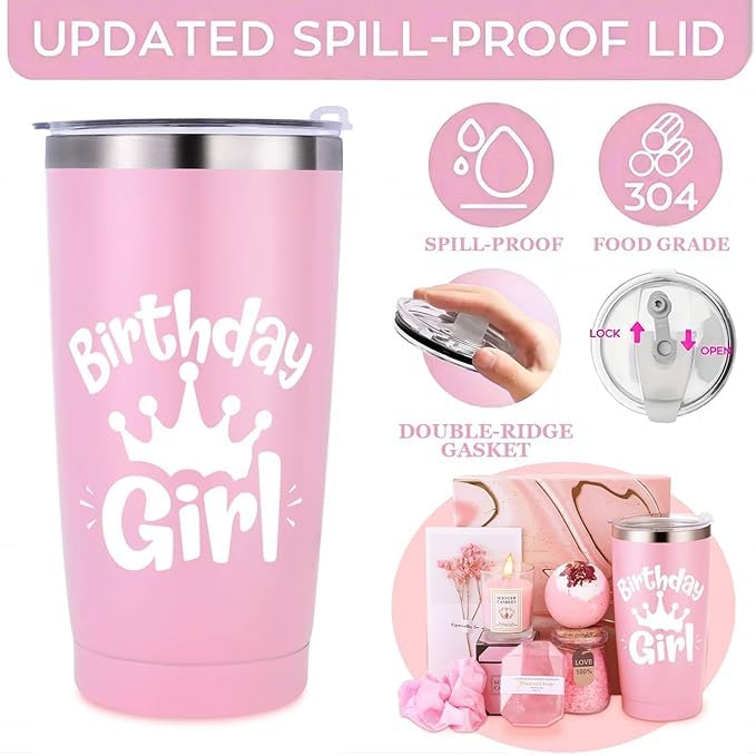 Women Spa Gift Basket Happy Birthday Box Sweet Girlfriend Tween Girl Friend Happy Birthday 15th 16th 18th 19th 21th 20th 15 16 18 19 21 25 30 Year Old Personalized Unique Custom Cute Aesthetic Present