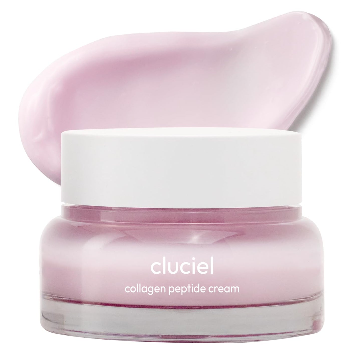 cluciel Collagen Peptide Cream I Moisturizer with Collagen, 7 Peptides, Niacinamide, Blemish Relief Care, Repairs Skin Barrier, Boosts Elasticity, 24h Glow & Plumped Skin (50ml / 1.69 fl.oz)