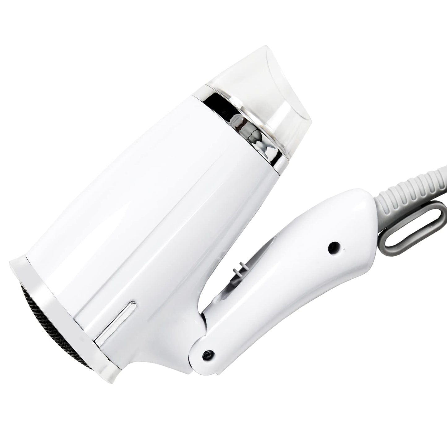 Travel Hair Dryer Folding Hair Blow Dryer Compact Travel Blow Dryer Portabel Small Hair Dryer Heat Settings Lightweight Mini 8x7inch Low Noise (White)