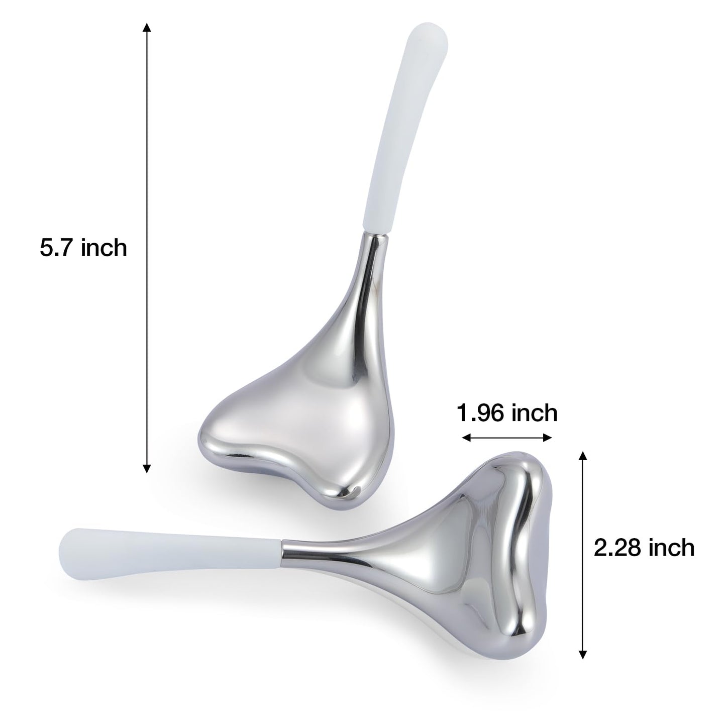 Fabludo 2-in-1 Gua Sha Cryo Sticks, Facial Skin Care Tools for Women Face and Eyes Massage, Unbreakable Stainless Steel Esthetician Supplies, Cooling Spa Ice Globes Roller with Carry Case