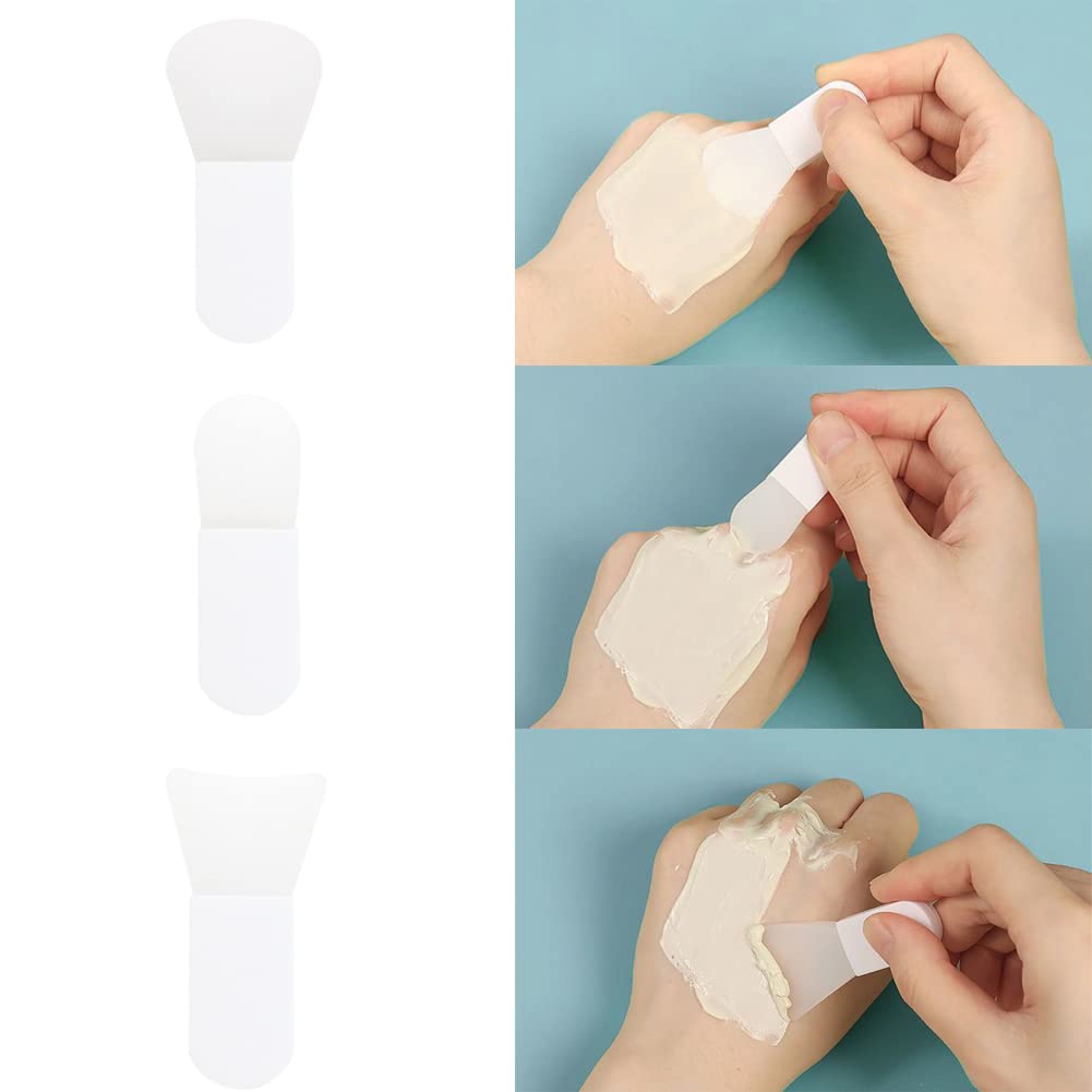 8 PACK Silicone Face Maskup Spatula Brush Applicator for Facial Mud Cosmetic Mask Facial Clay Eye Mask Body Lotion Body Butter Serum Cream Mini Skincare Spatula