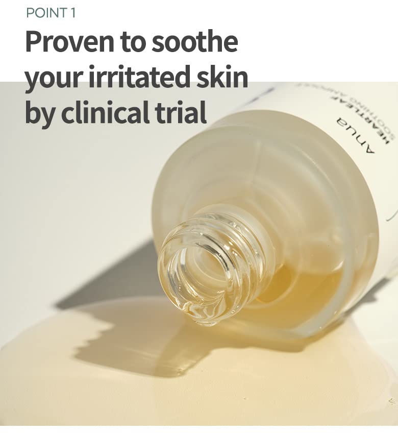 Anua Heartleaf 80 Soothing Ampoule, Hydration Facial Serum for Glass Skin, Panthenol, Hyaluronic Acid, Non-Greasy, Gentle Formula, Lightweight Essence, Vegan, Korean Skin Care, 30ml/1.01 fl.oz